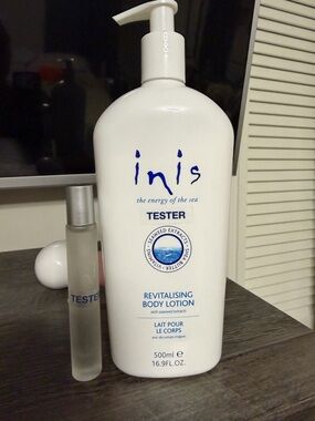 Travel-Size Roller Fragrance Bottle Inis perfume  and full size lotion
